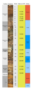 Immagine stratigrafia attuale di Grotta Paglicci